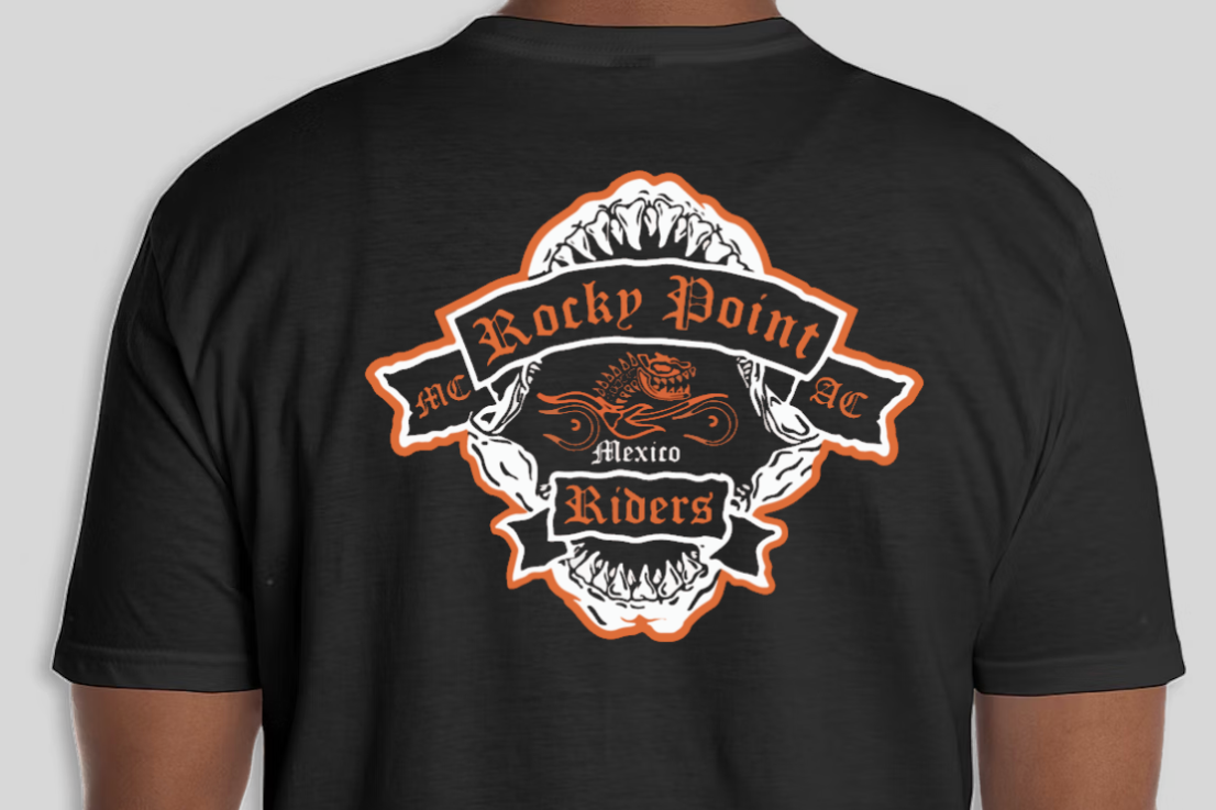 Rocky Point Rider Club Black Tee Sello Oficial