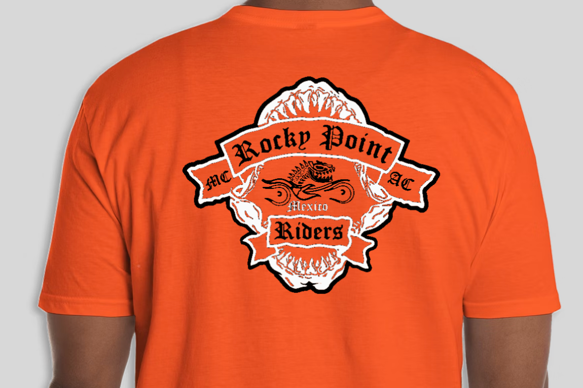 Rocky Point Rider Club Orange Tee Sello Oficial