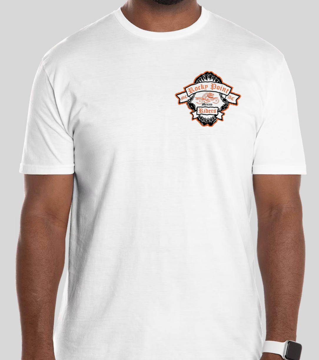 Rocky Point Rider Club White Tee Sello Oficial