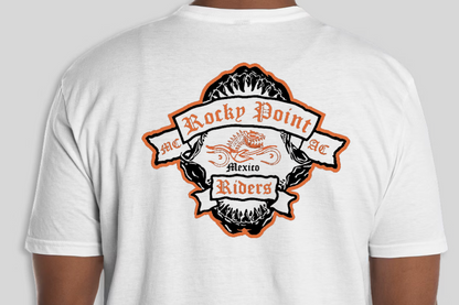 Rocky Point Rider Club White Tee Sello Oficial